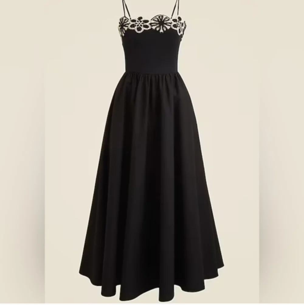 New J. Crew Black and White Crochet Mixy Dress XXS  CL651 - Picture 4 of 10
